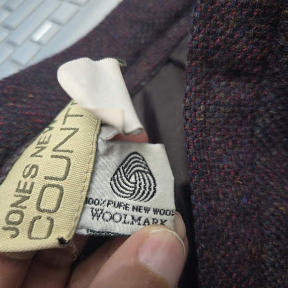 Vintage Jones New York Country Wool Tweed Lined‎ 8 Hipster Quiet Luxury Heritage - Picture 7 of 10
